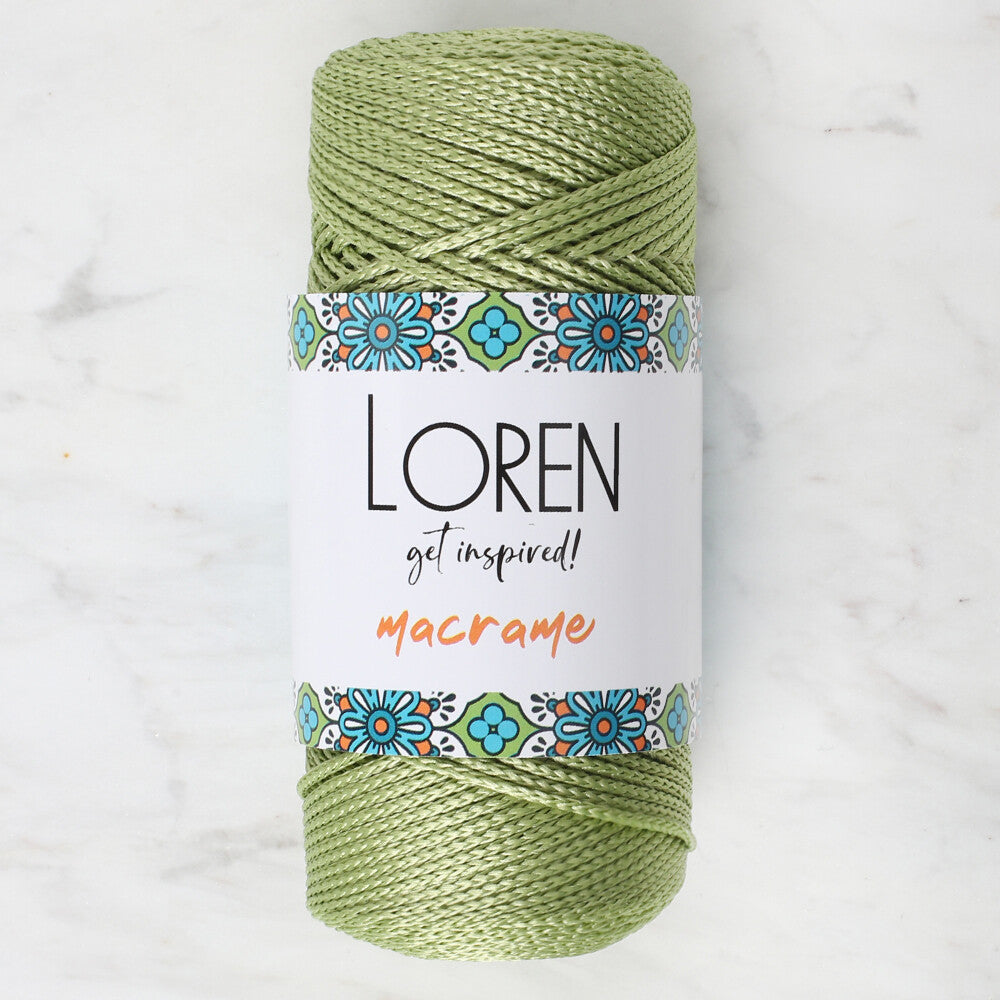 Loren Macrame Fıstık Yeşil El Örgü İpi - RM 0176